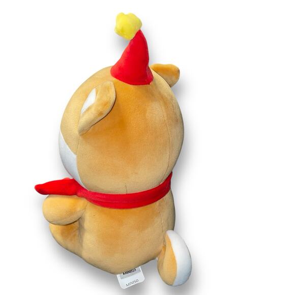 Miniso Plush Dog Shiba Inu Stuffed Animal Christmas Tree Star Scarf Stitched 12” - Picture 10 of 14
